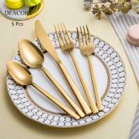 Wholesale restaurant cutlery, gold cutlery sets, stainless steel flatware for wedding