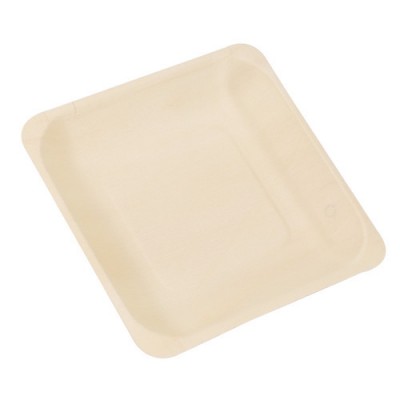 Disposable wooden plates square biodegradable catering plates