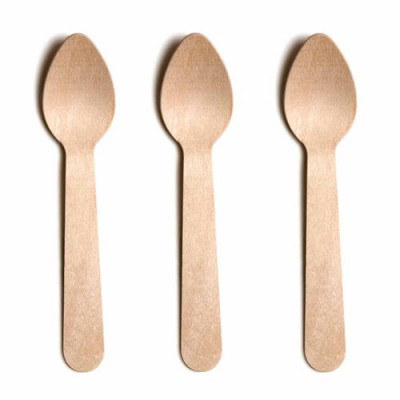 Disposable Wooden Taster Spoons Compostable Dessert spoons