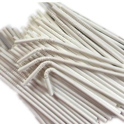 Custom printing bendy paper straw biodegradable flexible hot drinking straws