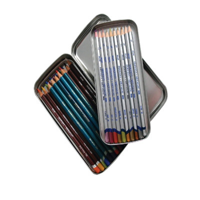 Fashion stationary metal tin pencil case for school metal tin pencil box