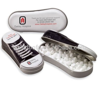 Tin can manufacture sneaker tins with mints